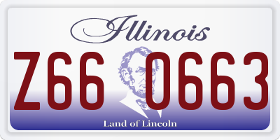 IL license plate Z660663