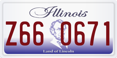 IL license plate Z660671