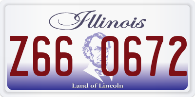 IL license plate Z660672