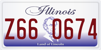 IL license plate Z660674