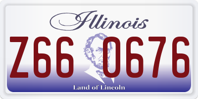 IL license plate Z660676