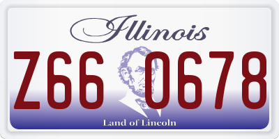IL license plate Z660678