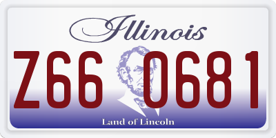 IL license plate Z660681