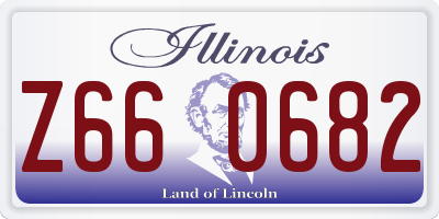 IL license plate Z660682