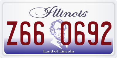 IL license plate Z660692