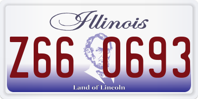IL license plate Z660693