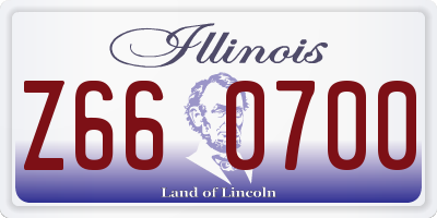 IL license plate Z660700