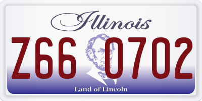 IL license plate Z660702