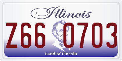 IL license plate Z660703