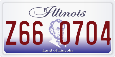 IL license plate Z660704