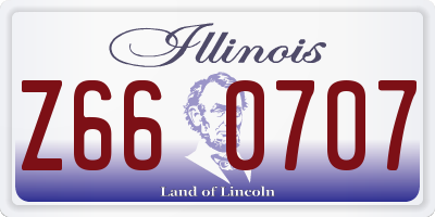 IL license plate Z660707