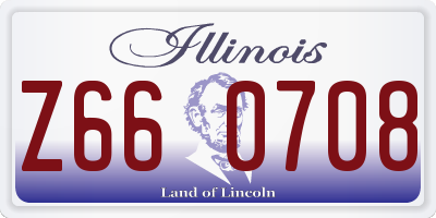 IL license plate Z660708