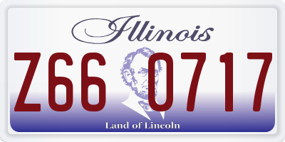 IL license plate Z660717
