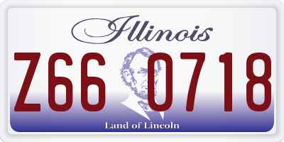 IL license plate Z660718