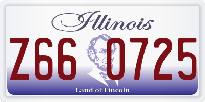 IL license plate Z660725