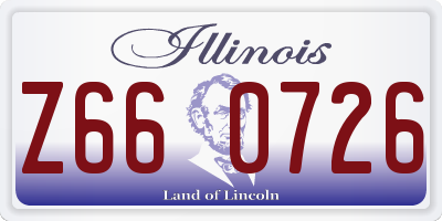 IL license plate Z660726