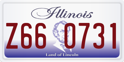IL license plate Z660731