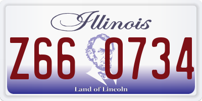 IL license plate Z660734