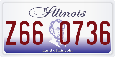 IL license plate Z660736