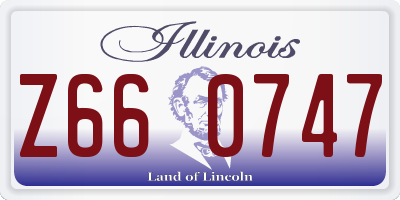 IL license plate Z660747