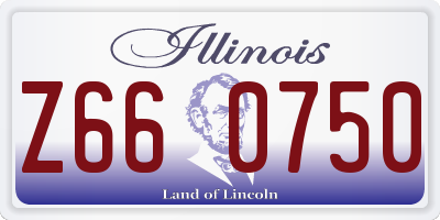 IL license plate Z660750