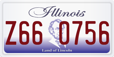 IL license plate Z660756