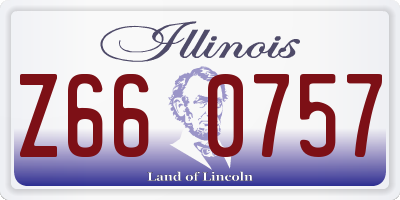 IL license plate Z660757