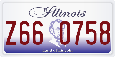 IL license plate Z660758