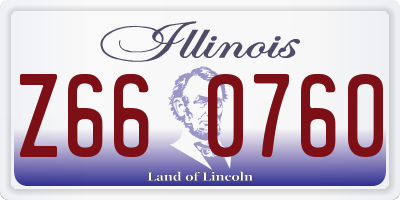 IL license plate Z660760