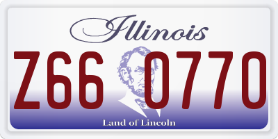 IL license plate Z660770