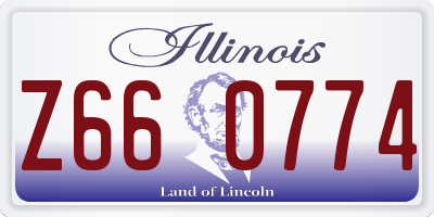 IL license plate Z660774
