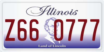 IL license plate Z660777