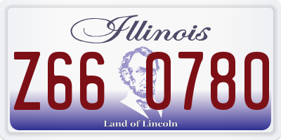 IL license plate Z660780