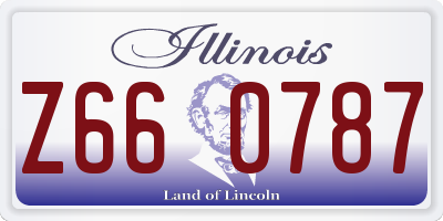 IL license plate Z660787