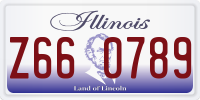 IL license plate Z660789