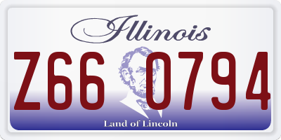 IL license plate Z660794