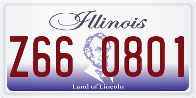 IL license plate Z660801