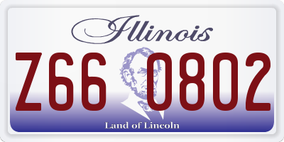 IL license plate Z660802
