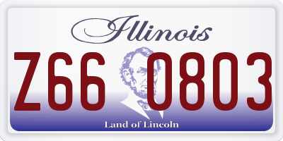 IL license plate Z660803