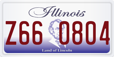 IL license plate Z660804