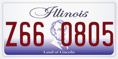 IL license plate Z660805