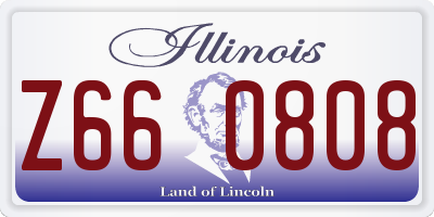 IL license plate Z660808