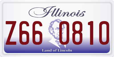 IL license plate Z660810