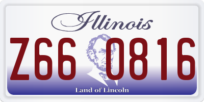 IL license plate Z660816