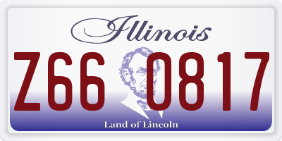 IL license plate Z660817