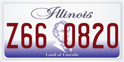 IL license plate Z660820