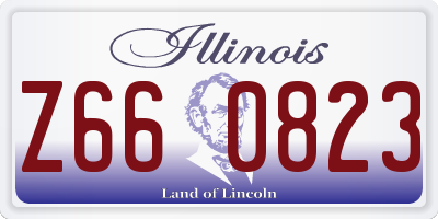 IL license plate Z660823