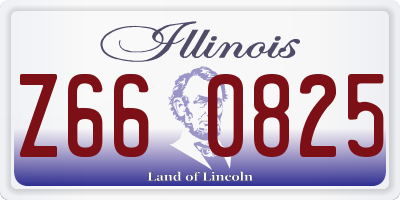 IL license plate Z660825