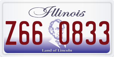 IL license plate Z660833