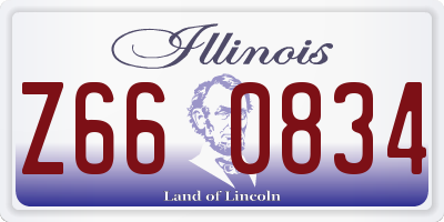 IL license plate Z660834